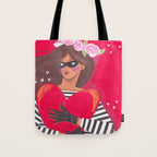 Portrait woman you stole my heart Tote Bag Gallery Image 1