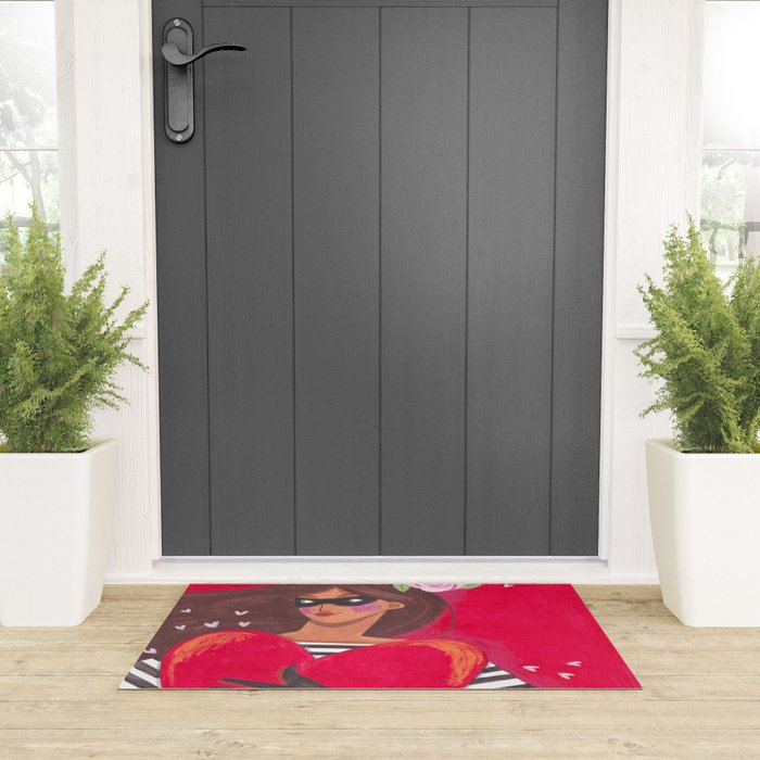 Portrait woman you stole my heart Welcome Mat Gallery Image 3