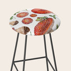 Lovely Red Mushrooms - GreenBG Stool Gallery Image 2