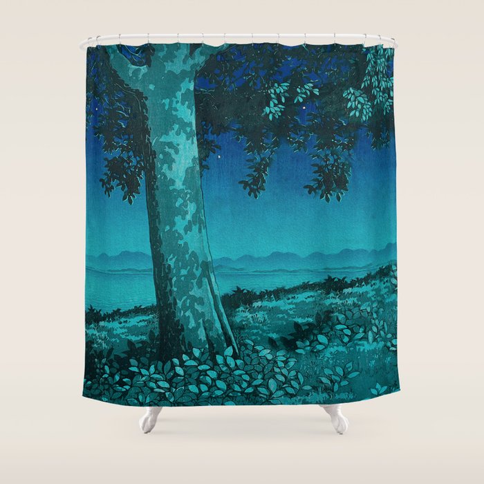 Nightime in Gissei - Nature Landscape Shower Curtain Gallery Image 1