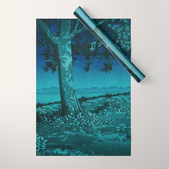 Nightime in Gissei - Nature Landscape Wrapping Paper Gallery Image 1