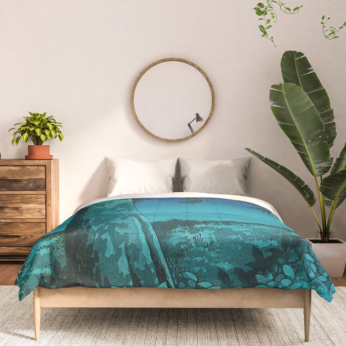 Nightime in Gissei - Nature Landscape Comforter Gallery Image 3