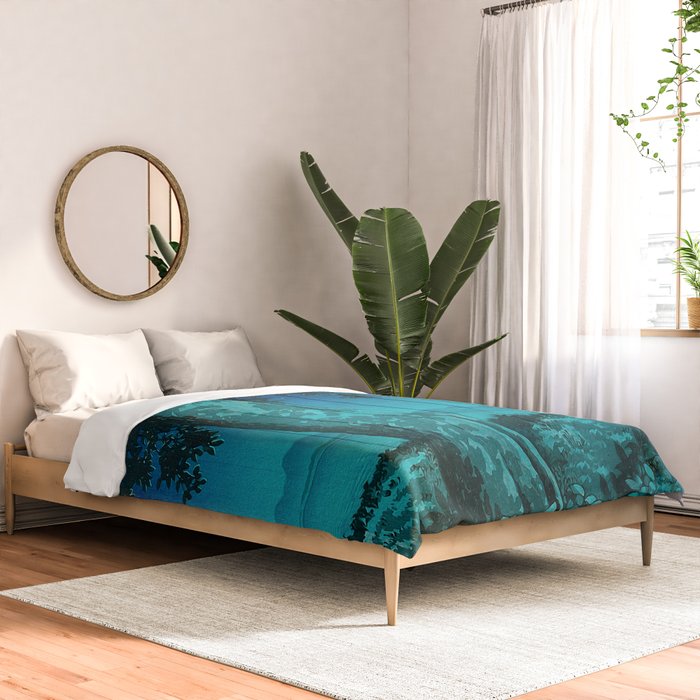 Nightime in Gissei - Nature Landscape Comforter Gallery Image 2