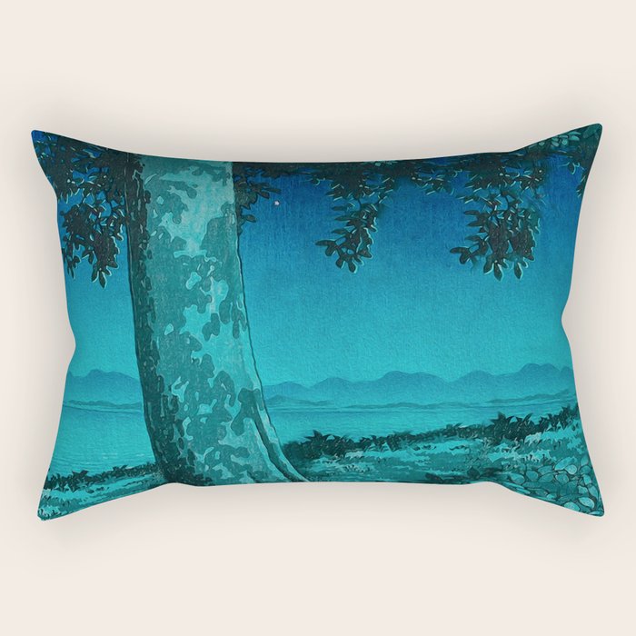 Nightime in Gissei - Nature Landscape Rectangular Pillow Gallery Image 2