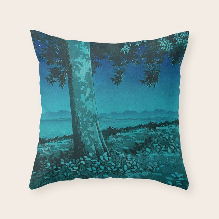 Nightime in Gissei - Nature Landscape Throw Pillow Gallery Image 6