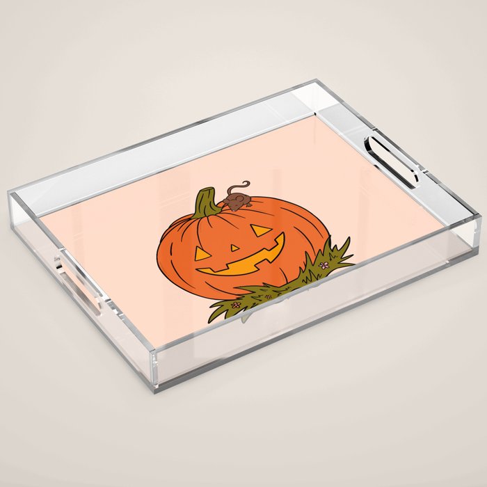 Pumpkin and Mouse Acrylic Tray Gallery Image 1