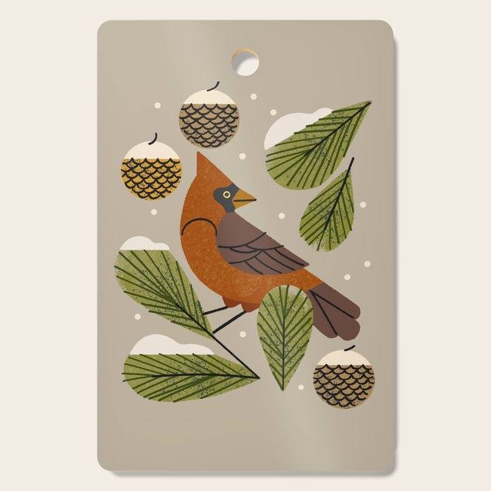 Winter Cardinal Cutting Board Gallery Image 1