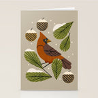 Winter Cardinal Stationery Card Gallery Image 2