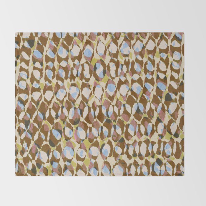 Pure Strokes #3 / Brown & Blue Throw Blanket Gallery Image 2