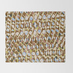 Pure Strokes #3 / Brown & Blue Throw Blanket Gallery Image 2