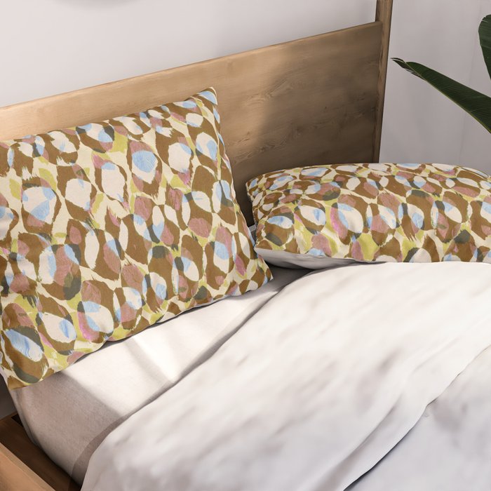 Pure Strokes #3 / Brown & Blue Pillow Sham Gallery Image 2