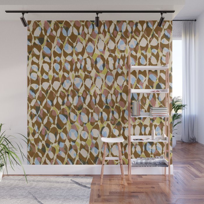 Pure Strokes #3 / Brown & Blue Wall Mural Gallery Image 1