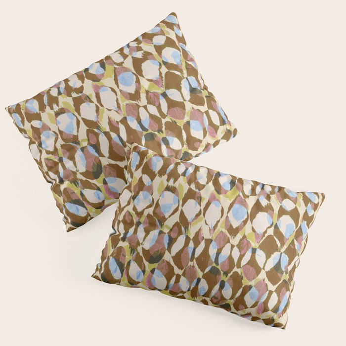 Pure Strokes #3 / Brown & Blue Pillow Sham Gallery Image 3