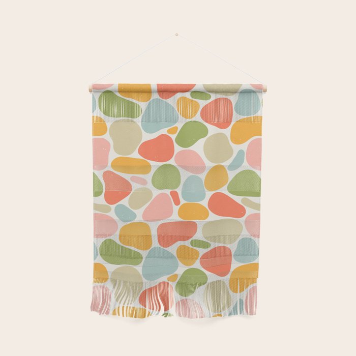 Colorful organic shape art pattern Wall Hanging Gallery Image 1