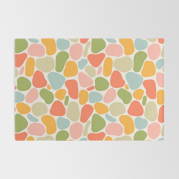 Colorful organic shape art pattern Rug Gallery Image 2