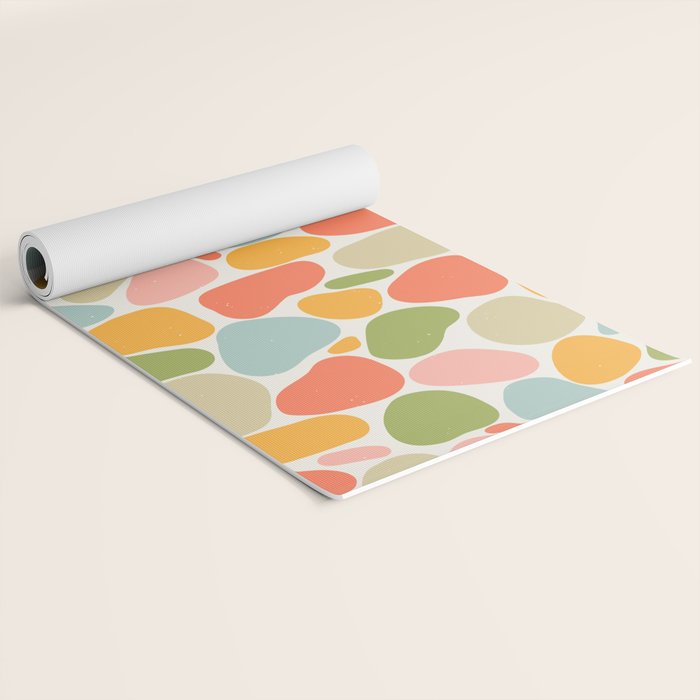 Colorful organic shape art pattern Yoga Mat Gallery Image 2