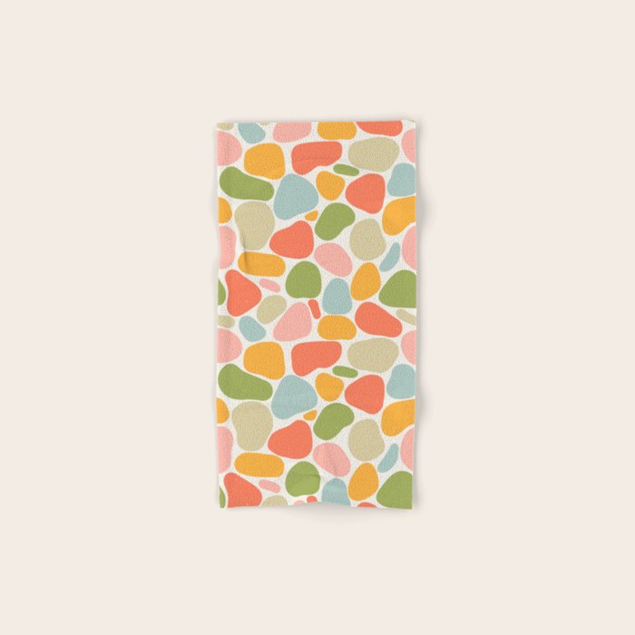 Colorful organic shape art pattern Bath Towel Gallery Image 1