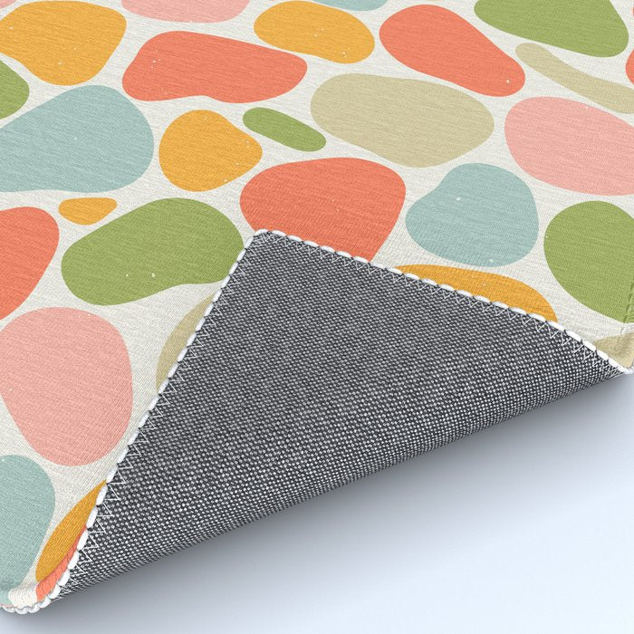 Colorful organic shape art pattern Rug Gallery Image 4