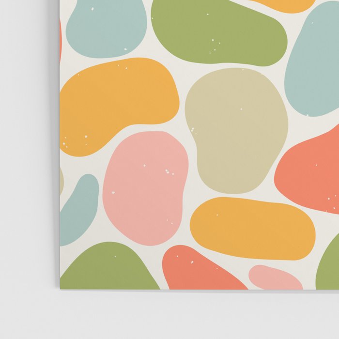 Colorful organic shape art pattern Poster Gallery Image 3