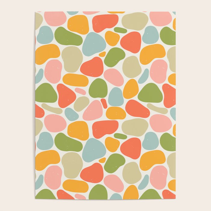 Colorful organic shape art pattern Poster Gallery Image 4