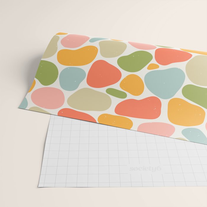 Colorful organic shape art pattern Wrapping Paper Gallery Image 2