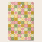 Retro Flowers Check Pattern XVII Cutting Board Gallery Image 1