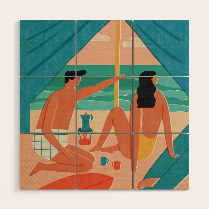 Surf camp Wood Wall Art Gallery Image 1