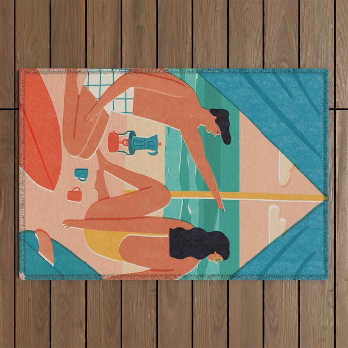 Surf camp Outdoor Rug Gallery Image 1