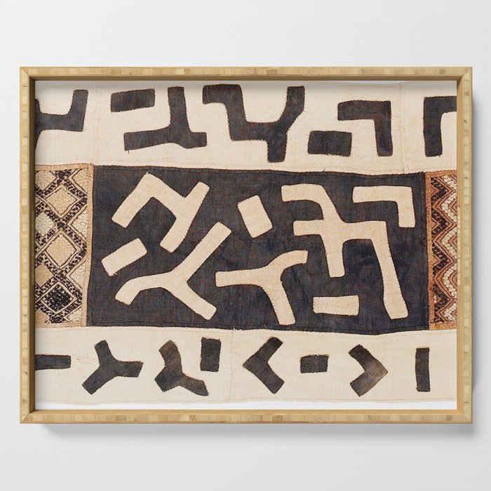 Kuba Congo Central African Wraparound Skirt Print 2 Serving Tray