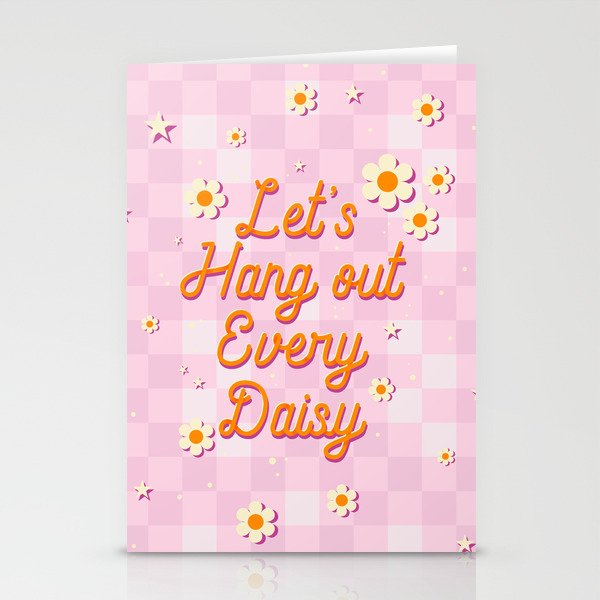Let's Hang Out Every Daisy - Plant Puns Stationery Card Gallery Image 1