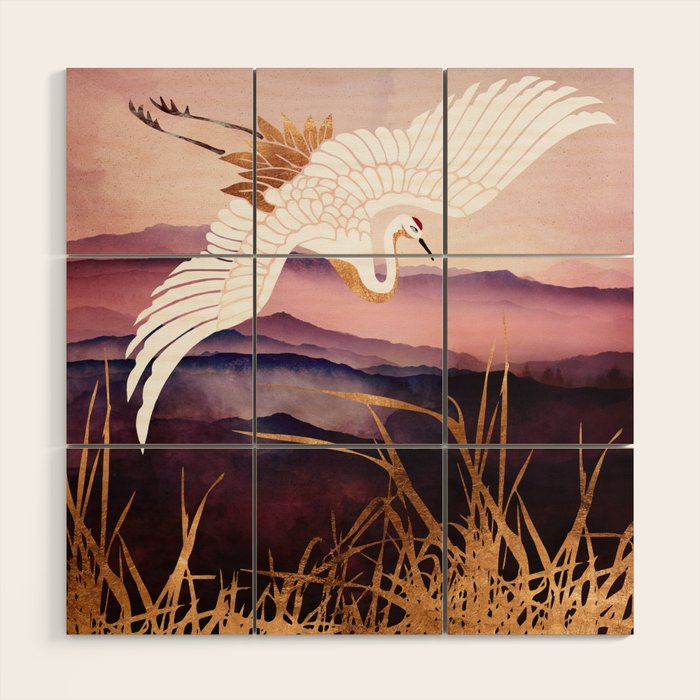 Elegant Flight III Wood Wall Art Gallery Image 1