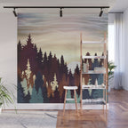 Autumn Forest Sunset Wall Mural Gallery Image 1