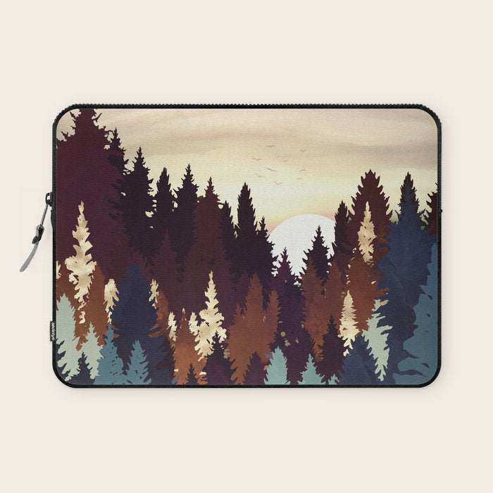 Autumn Forest Sunset Laptop Sleeve Gallery Image 1