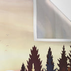 Autumn Forest Sunset Wall Tapestry Gallery Image 3