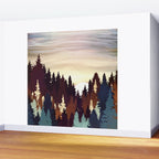Autumn Forest Sunset Wall Mural Gallery Image 2