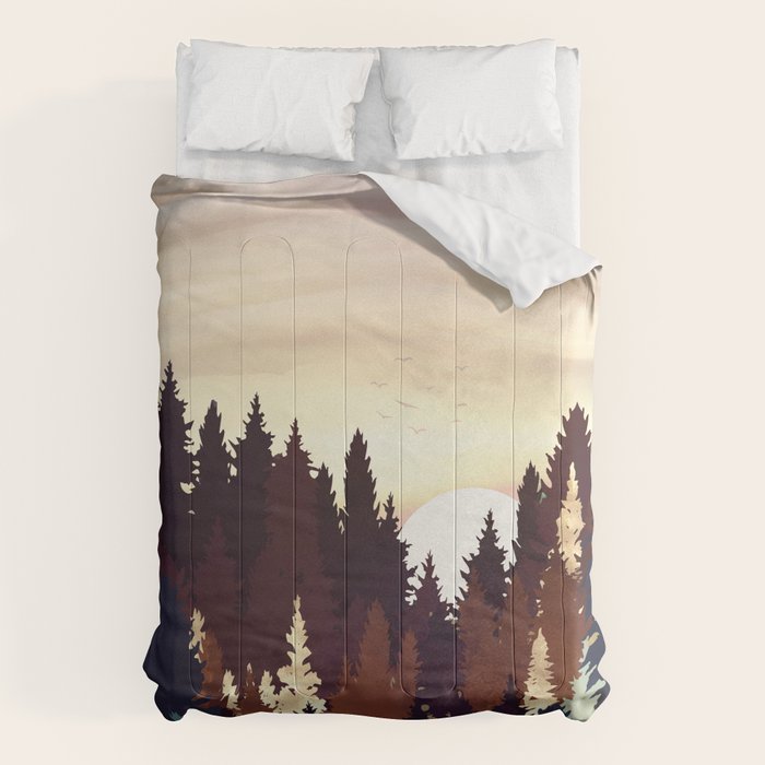 Autumn Forest Sunset Comforter Gallery Image 6