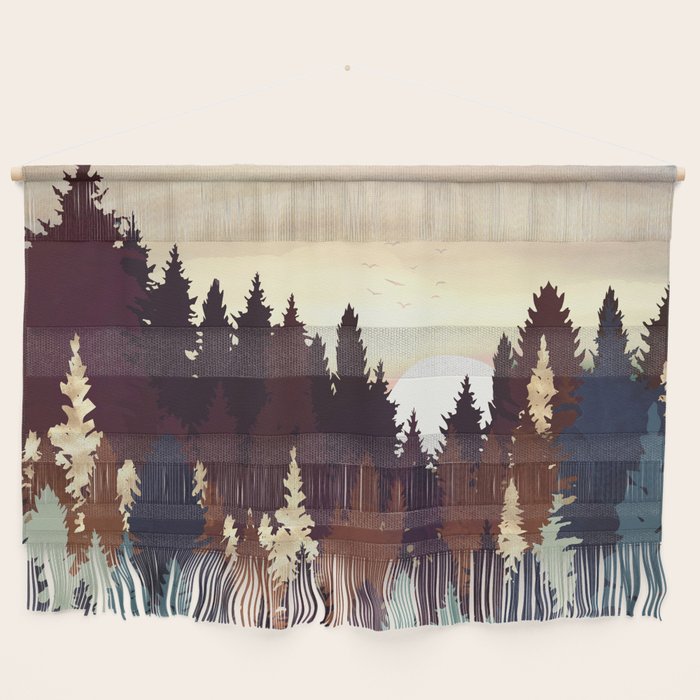 Autumn Forest Sunset Wall Hanging Gallery Image 1