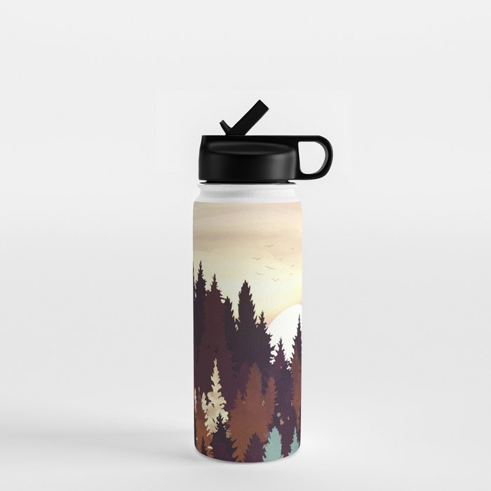 Autumn Forest Sunset Water Bottle Gallery Image 1