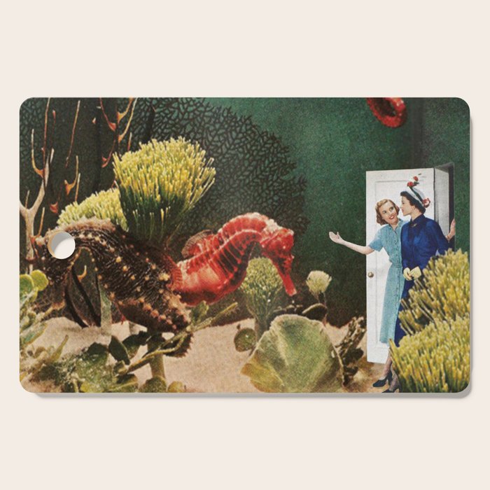Under the Sea // Seahorses Cutting Board Gallery Image 1