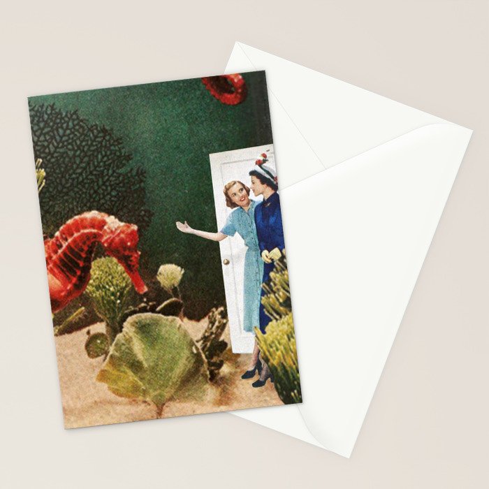 Under the Sea // Seahorses Stationery Card Gallery Image 2