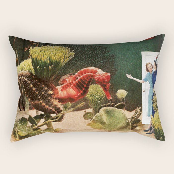 Under the Sea // Seahorses Rectangular Pillow Gallery Image 1