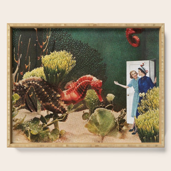 Under the Sea // Seahorses Serving Tray Gallery Image 1
