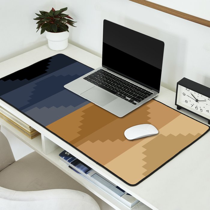 Geometric Aztec Pyramid Pattern X Desk Mat Gallery Image 2