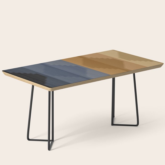 Geometric Aztec Pyramid Pattern X Coffee Table Gallery Image 1