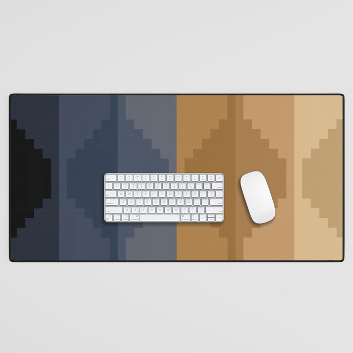 Geometric Aztec Pyramid Pattern X Desk Mat Gallery Image 1