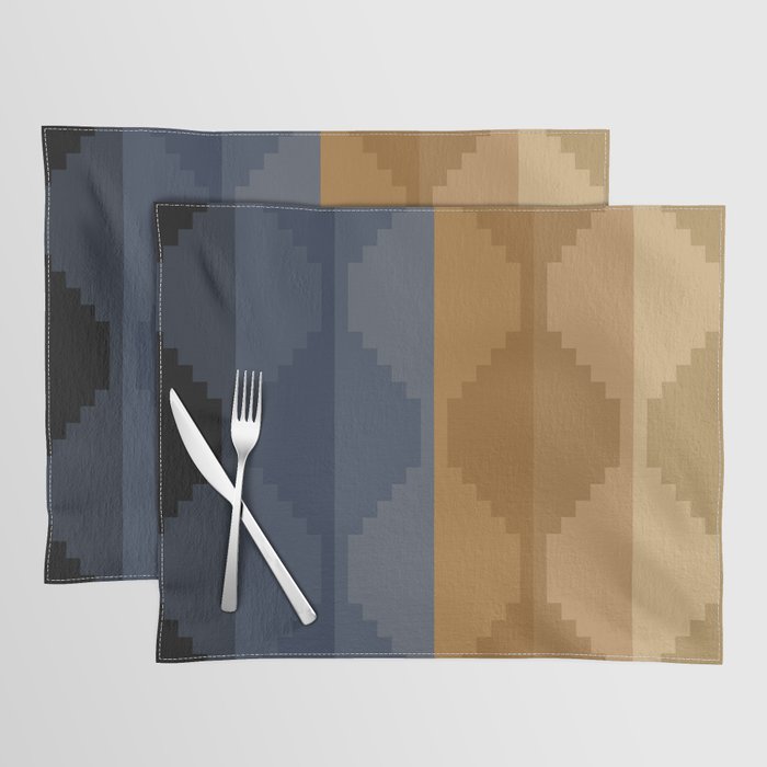 Geometric Aztec Pyramid Pattern X Placemat Gallery Image 1