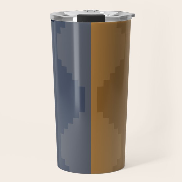 Geometric Aztec Pyramid Pattern X Travel Mug Gallery Image 1