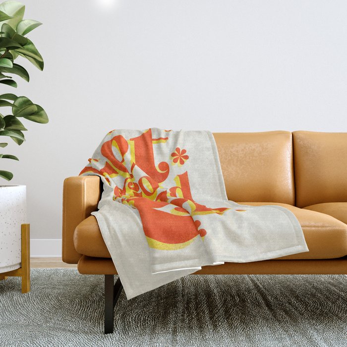 Let the good times roll - retro type Throw Blanket Gallery Image 1