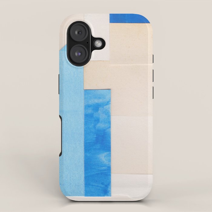 Blue Abstract Collage #2 iPhone Case Gallery Image 1