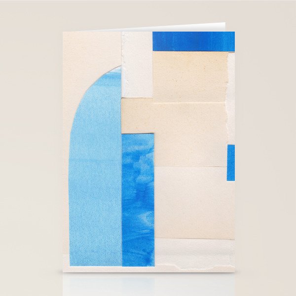 Blue Abstract Collage #2 Stationery Card Gallery Image 2